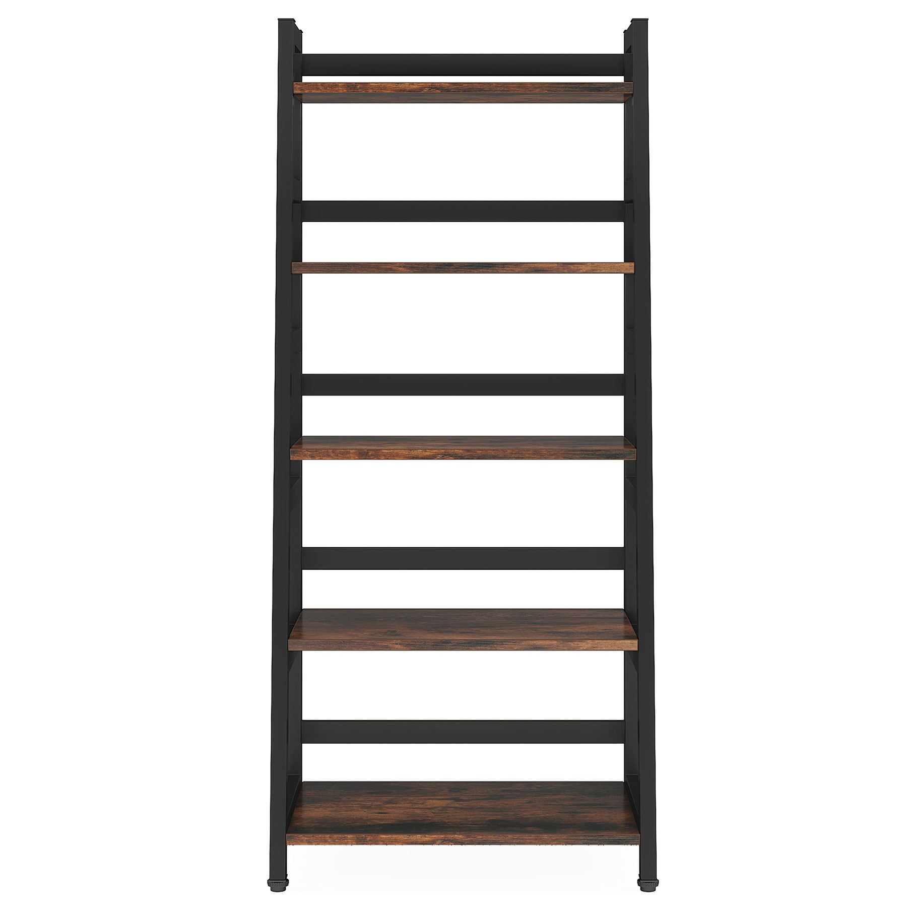 5-Tier Bookshelf, Ladder Bookcase Etagere Storage Shelf_voghion.com